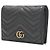 Gucci Cartera Compacta Marmont Chevron Negro - vista 2