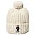 Ralph Lauren Polo Bear Strickmütze mit Bommel und Rippstrick Weiß