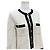 Chanel Minivestido de punto de rizo blanco con botones CC - vista 4