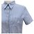Chanel Camicia a maniche corte con due tasche e logo Stripe CC Blu - vista 5