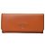 Prada Langer Saffiano-Geldbeutel in Orange mit goldfarbenem Metalllogo