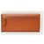 Prada Langer Saffiano-Geldbeutel in Orange mit goldfarbenem Metalllogo - Ansicht 5