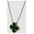 Van Cleef & Arpels Vintage Alhambra Malachite Yellow Gold Necklace Golden  - view 4
