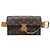 Louis Vuitton Monogramm Gürteltasche mit Goldkette Braun