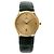 Omega De Ville Vintage Men's Gold Leather Watch Medium Solid Gold Date Original Green