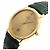 Omega De Ville Vintage Men's Gold Leather Watch Medium Solid Gold Date Original Green - view 12