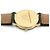 Omega De Ville Vintage Men's Gold Leather Watch Medium Solid Gold Date Original Green - view 14