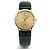 Omega De Ville Vintage Men's Gold Leather Watch Medium Solid Gold Date Original Green - view 17