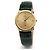 Omega De Ville Vintage Men's Gold Leather Watch Medium Solid Gold Date Original Green - view 2