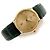 Omega De Ville Vintage Men's Gold Leather Watch Medium Solid Gold Date Original Green - view 23