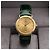 Omega De Ville Vintage Men's Gold Leather Watch Medium Solid Gold Date Original Green - view 26