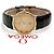Omega De Ville Vintage Men's Gold Leather Watch Medium Solid Gold Date Original Green - view 5