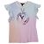 Louis Vuitton Camiseta de algodão com mangas de babados e degradê LV Circle Multicor