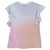 Louis Vuitton Camiseta de algodão com mangas de babados e degradê LV Circle Multicor - vista 15