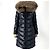 Moncler Apia Fox Fur Shiny Long Down Jacket Black - view 2