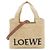 Loewe Mini borsa Tote Font in rafia Arancione