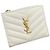 Saint Laurent Portafoglio con zip Monogram da donna Bianco