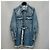 Off White Denimkleid mit Jacquard-Gürtel mit neuem Logo (SKU Blau - Ansicht 2
