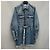 Off White Denimkleid mit Jacquard-Gürtel mit neuem Logo (SKU Blau - Ansicht 3