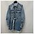 Off White Denimkleid mit Jacquard-Gürtel mit neuem Logo (SKU Blau - Ansicht 4