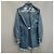 Off White Denimkleid mit Jacquard-Gürtel mit neuem Logo (SKU Blau - Ansicht 6