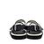 Burberry Sandali unisex per bambini in pelle nera e bianca con logo - vista 6