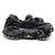 Chanel Cerchietto scrunchie in pelle nera con catena CC dorata Nero