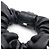 Chanel Cerchietto scrunchie in pelle nera con catena CC dorata Nero - vista 6