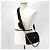Prada Bolsa de ombro acolchoada com corrente Crossbody Black Preto - vista 3