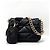 Prada Bolsa de ombro acolchoada com corrente Crossbody Black Preto - vista 5