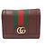 Gucci Ophidia Kartenetui aus Leder in Burgundy Rot