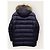 Moncler Navy Badge Cluny Steppjacke mit Waschbärfell Blau - Ansicht 4