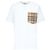 Burberry Camiseta de algodón a cuadros con bolsillo Blanco - vista 3