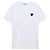 Comme Des Garcons T-Shirt mit schwarzem Herz-Patch Weiß - Ansicht 3