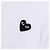 Comme Des Garcons T-Shirt mit schwarzem Herz-Patch Weiß - Ansicht 8