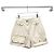 Louis Vuitton Short safari de pana beige y tono dorado Blanco