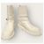 Dior Botas de cano de cano de bezerro branco com adornos dourados - vista 2