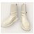 Dior Botas de cano de cano de bezerro branco com adornos dourados - vista 3
