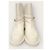 Dior Botas de cano de cano de bezerro branco com adornos dourados - vista 5