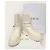 Dior Botas de cano de cano de bezerro branco com adornos dourados - vista 7