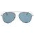 Fendi Gafas de sol aviador con logotipo FF plateado brillante