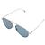 Fendi Gafas de sol aviador con logotipo FF plateado brillante - vista 2