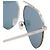 Fendi Gafas de sol aviador con logotipo FF plateado brillante - vista 4