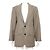 Céline Kaschmir-Flanelljacke mit Ellbogenpatches Maroon Glass Brun Damen Rot
