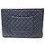 Chanel Clutch in agnello Large Nero - vista 3