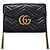 Gucci Mini borsa a catena trapuntata GG Marmont Nero