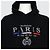 Balenciaga Felpa oversize in cotone nero con logo ricamato Paris - vista 2