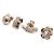 Chanel Set di spille a perno Camellia Gold CC Number Arancione