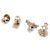 Chanel Set di spille a perno Camellia Gold CC Number Arancione - vista 6