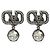 Valentino Orecchini con logo Signature YCW decorati Argento